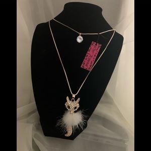 Betsey Johnson Double Layer necklace with Fox.